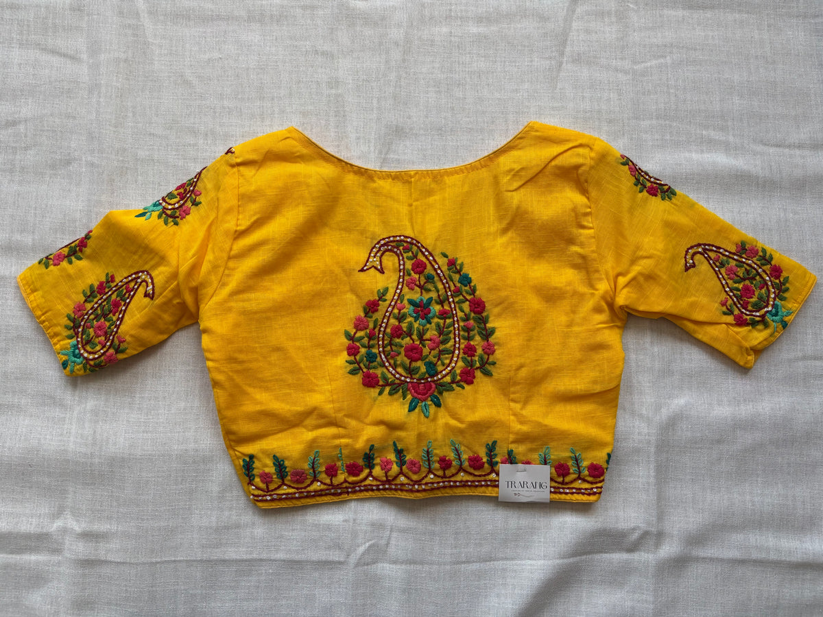 Yellow Embroidered blouse