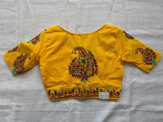 Yellow Embroidered blouse