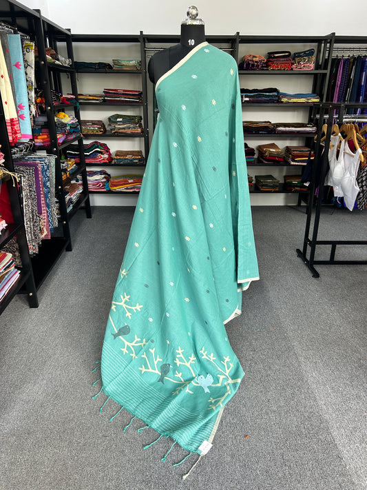 GREEN JAMDANI SAREE