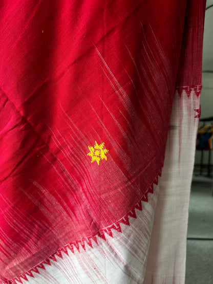RED DHANIAKHALI SAREE