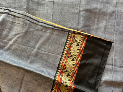 GREY NARAYANPET SAREE