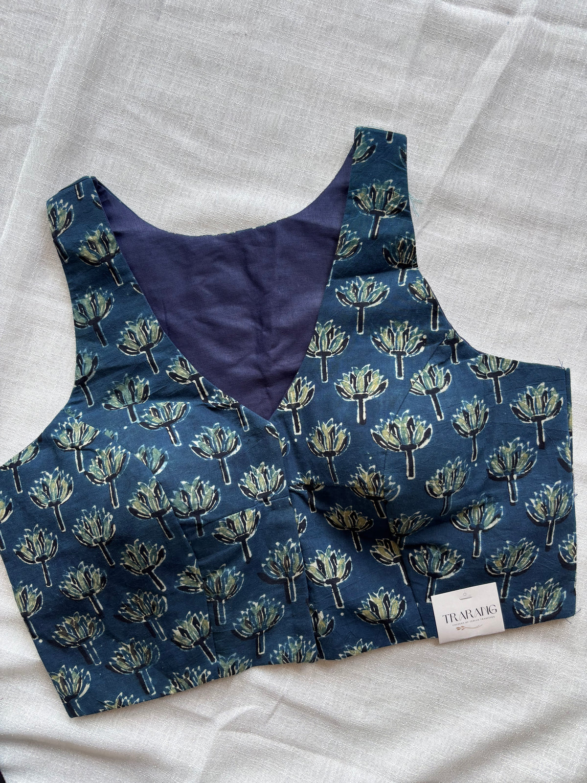 BLUE COTTON BLOUSE