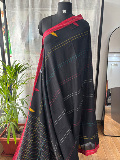BLACK JAMDANI SAREE