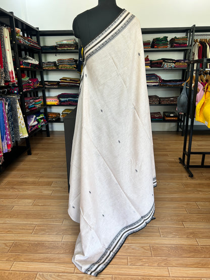 OFF WHITE DHANIAKHALI SAREE