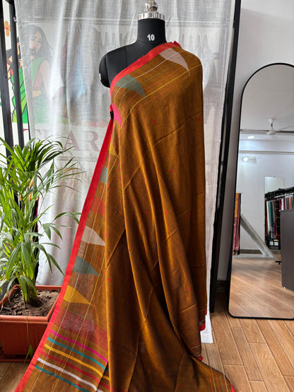 BROWN JAMDANI SAREE
