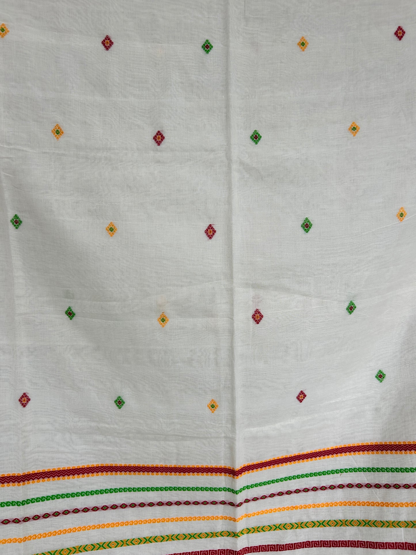 WHITE BEGAMPURI SAREE