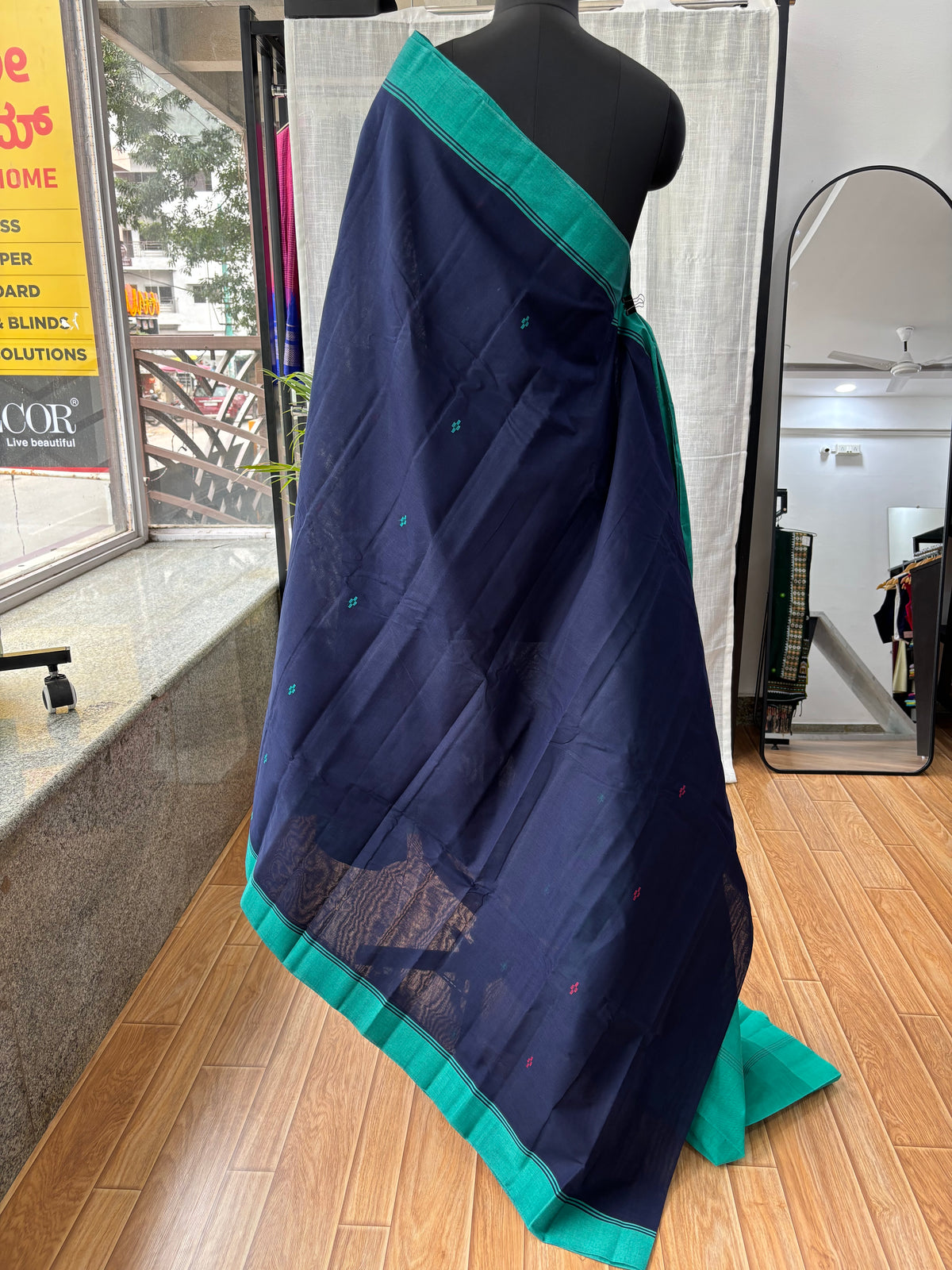 NAVY BLUE NEGAMAM COTTON