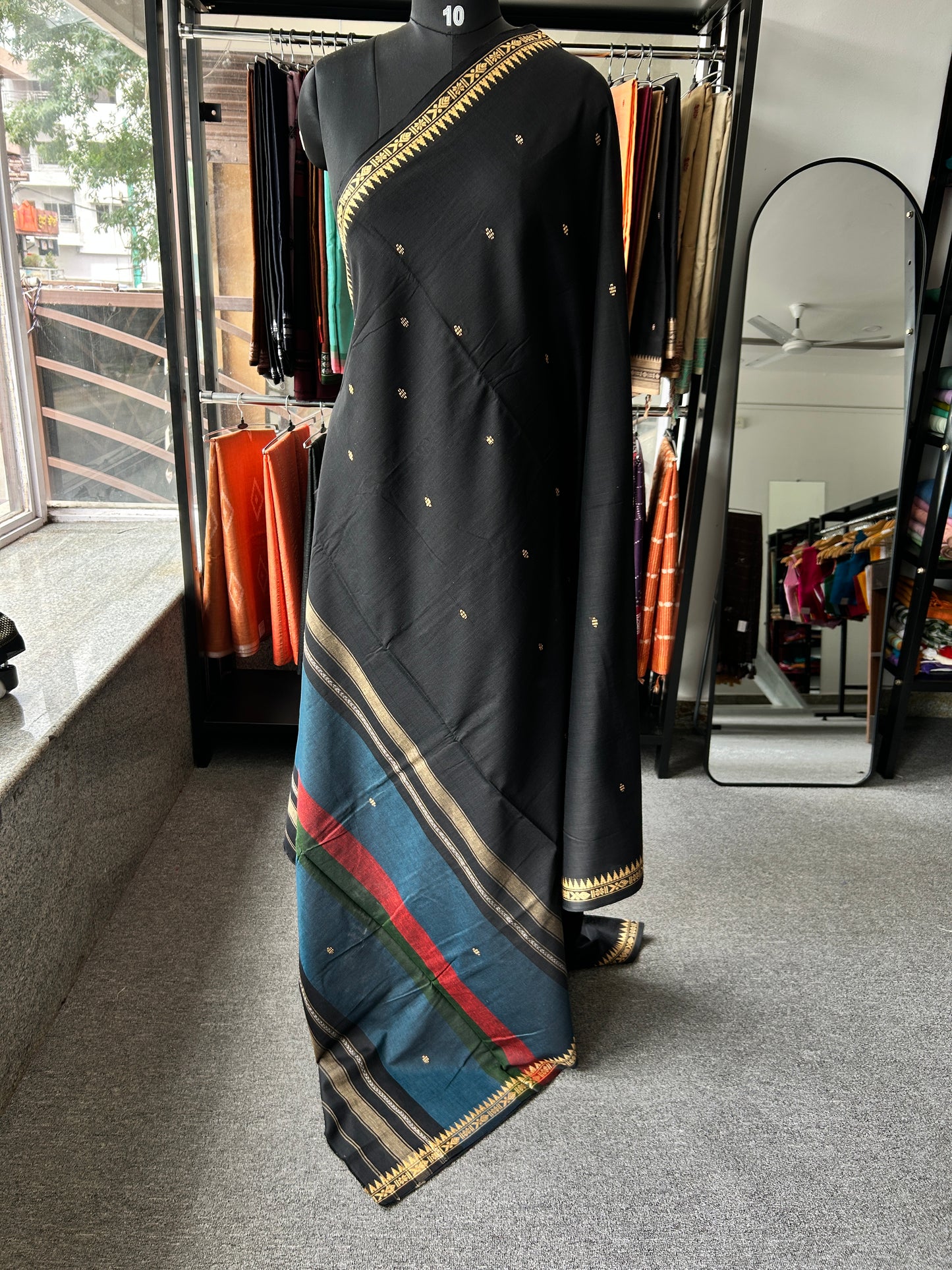 BLACK DHANIAKHALI SAREE