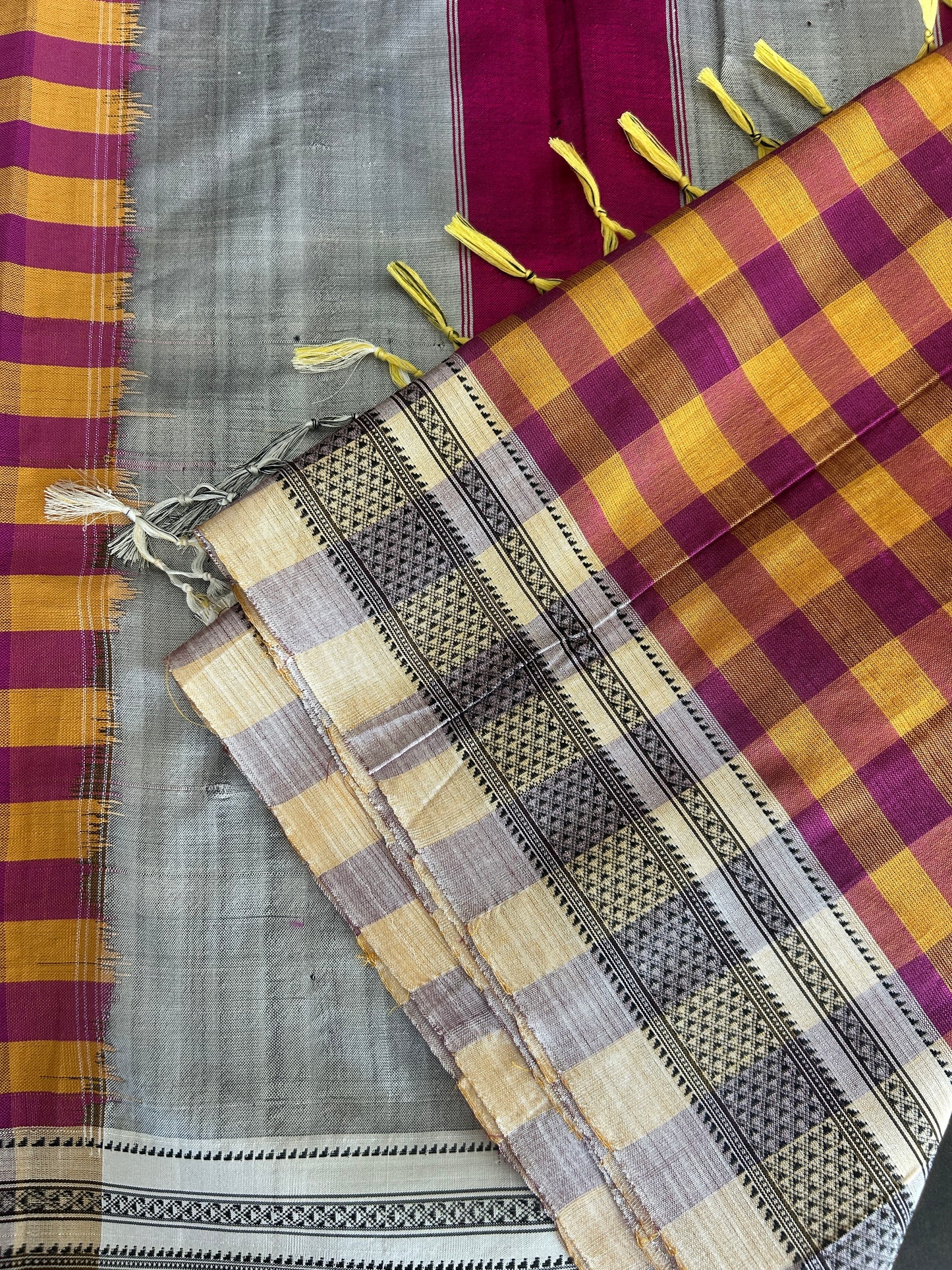 CHECKS HANDLOOM ILKAL SAREE