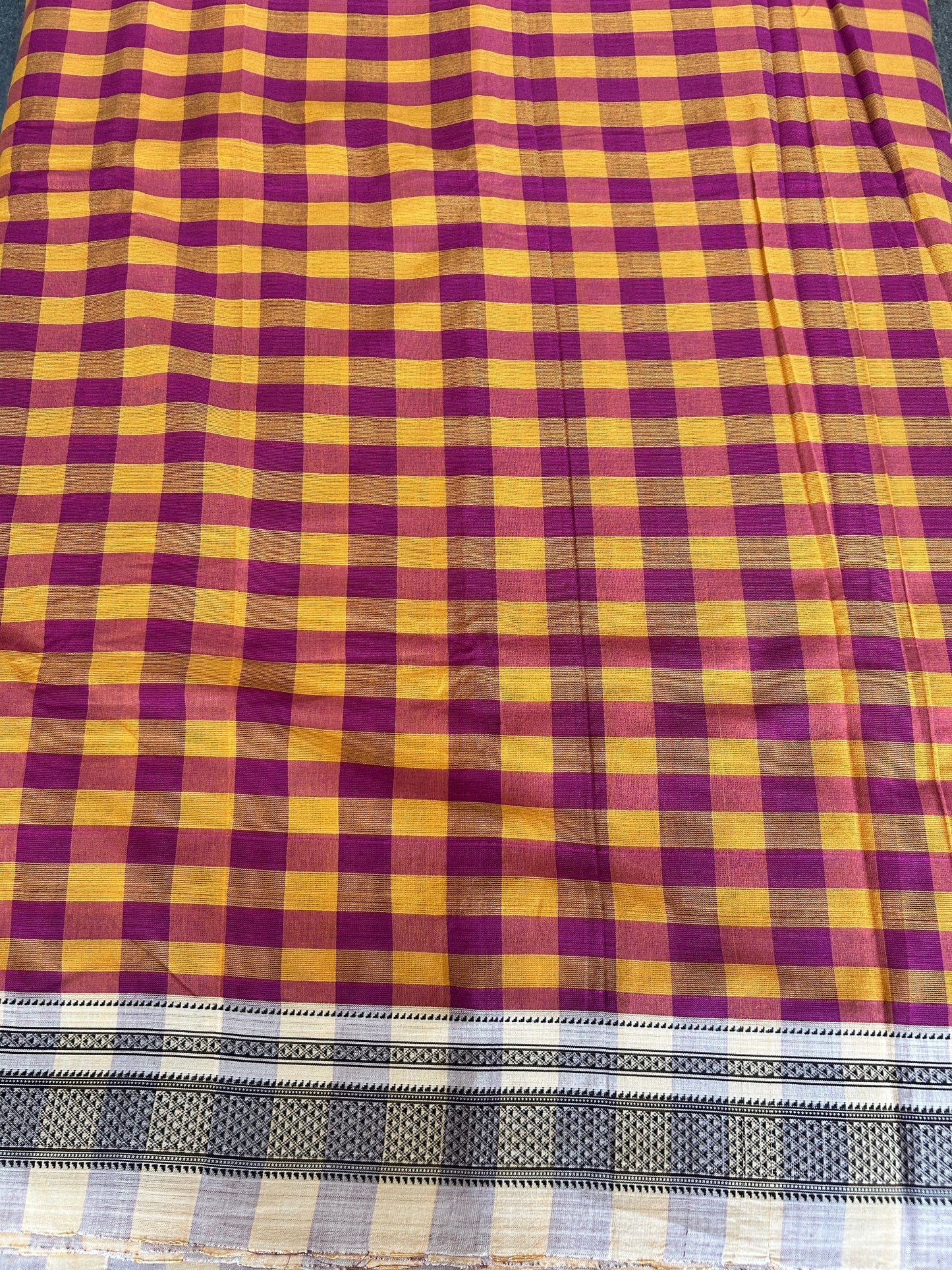 CHECKS HANDLOOM ILKAL SAREE