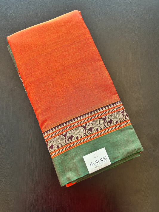 ORANGE NARAYANPET SAREE