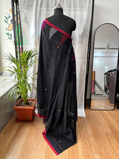 BLACK JAMDANI SAREE