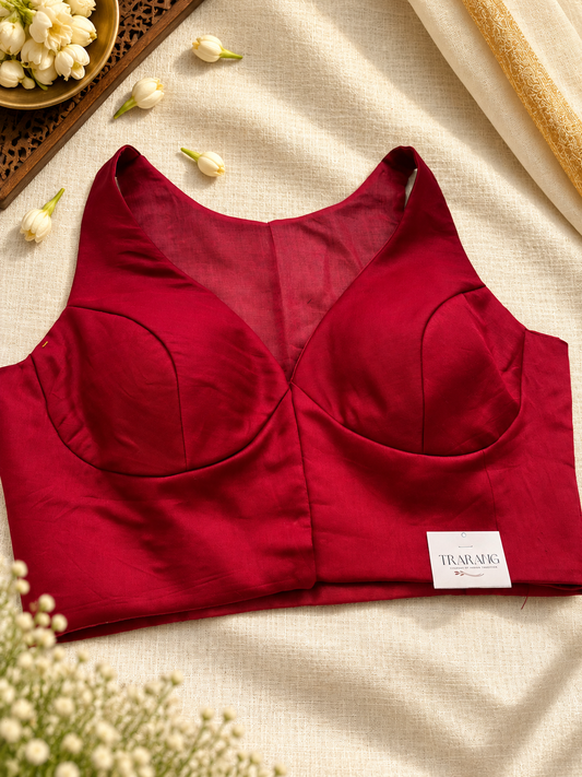 MAROON COTTON BLOUSE