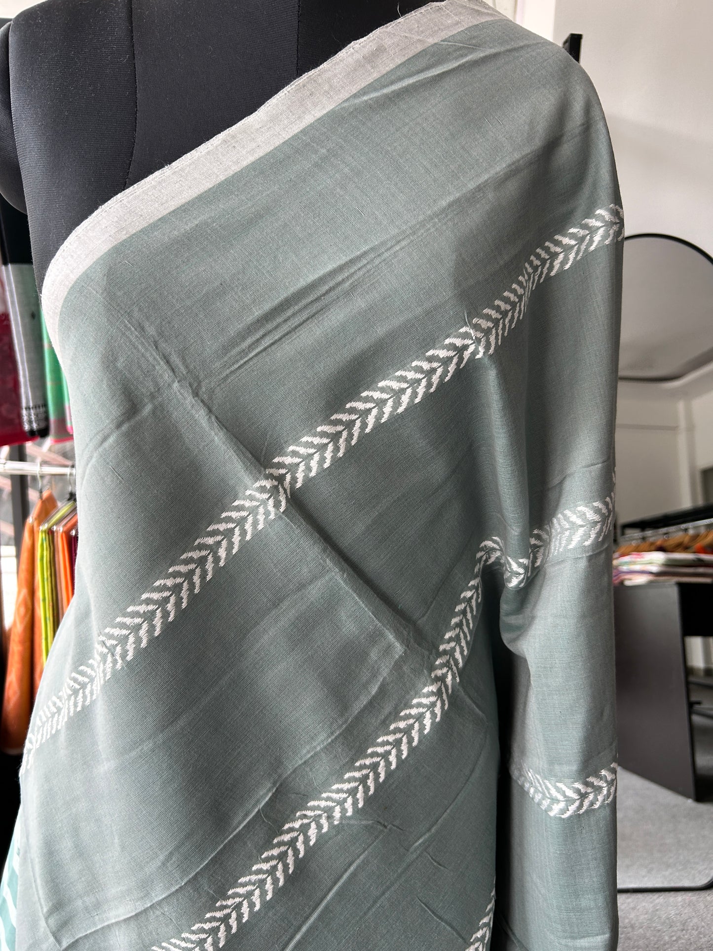 GREY DHANIAKHALI SAREE