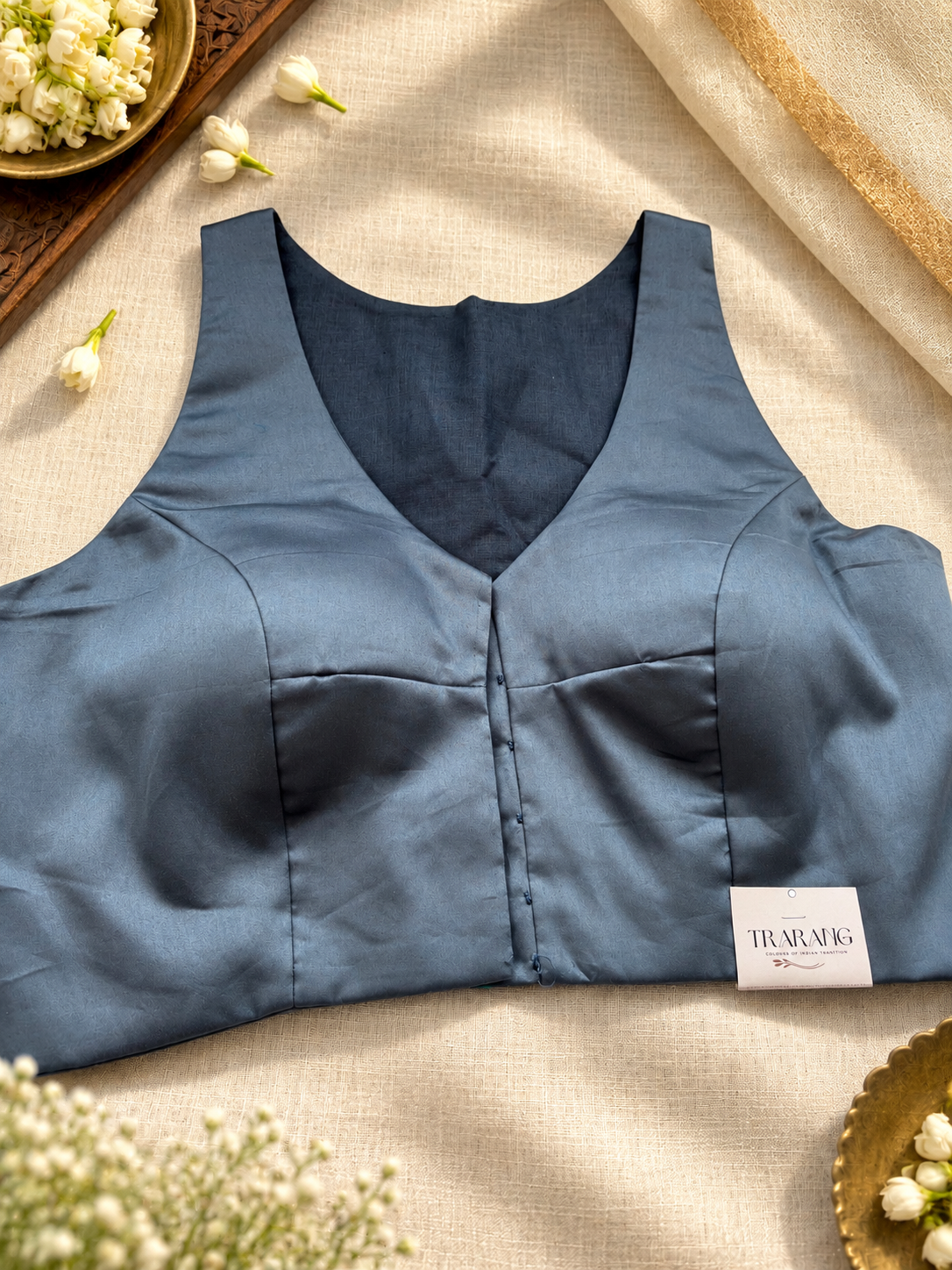 GREY COTTON BLOUSE