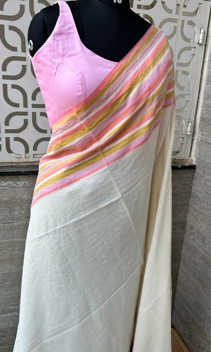 WHITE MUL SAREE
