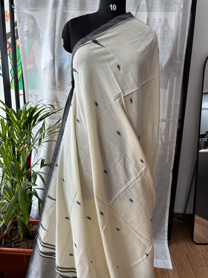 WHITE JAMDANI SAREE