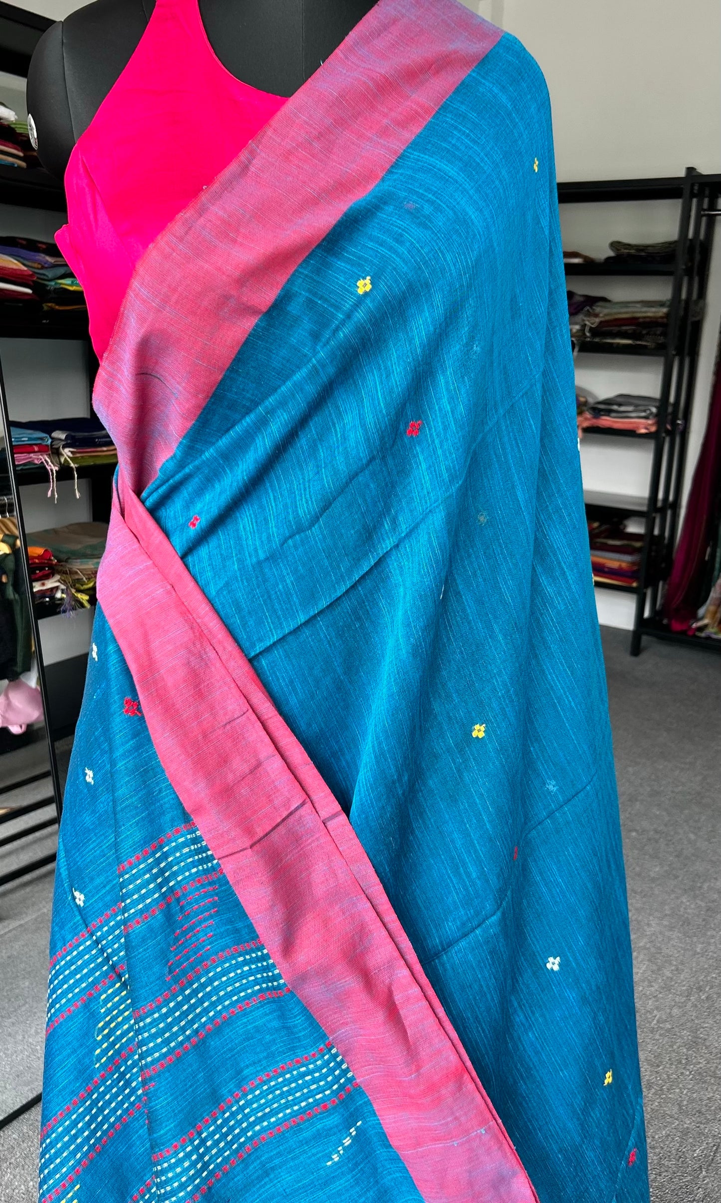 GREEN KHADI COTTON SAREE