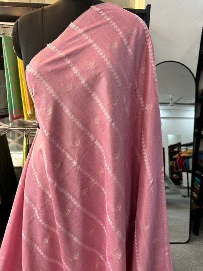 PINK TISSUE SAREE