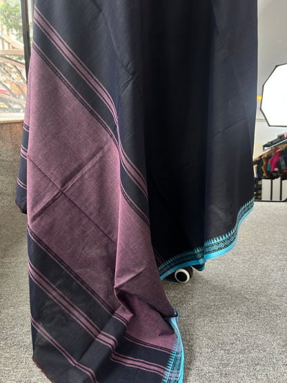 BLACK DHANIAKHALI SAREE
