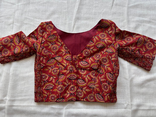 RED COTTON BLOUSE