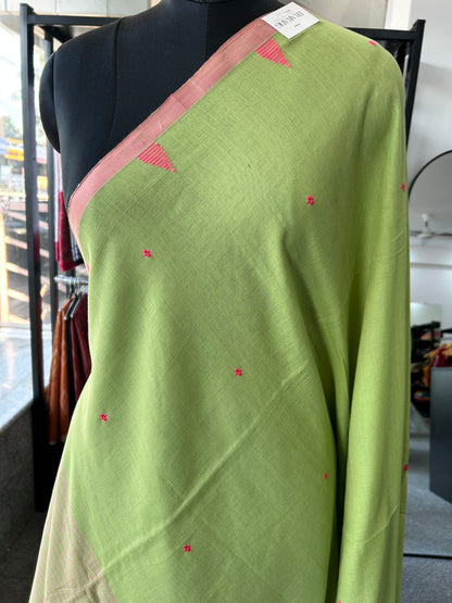 GREEN JAMDANI SAREE