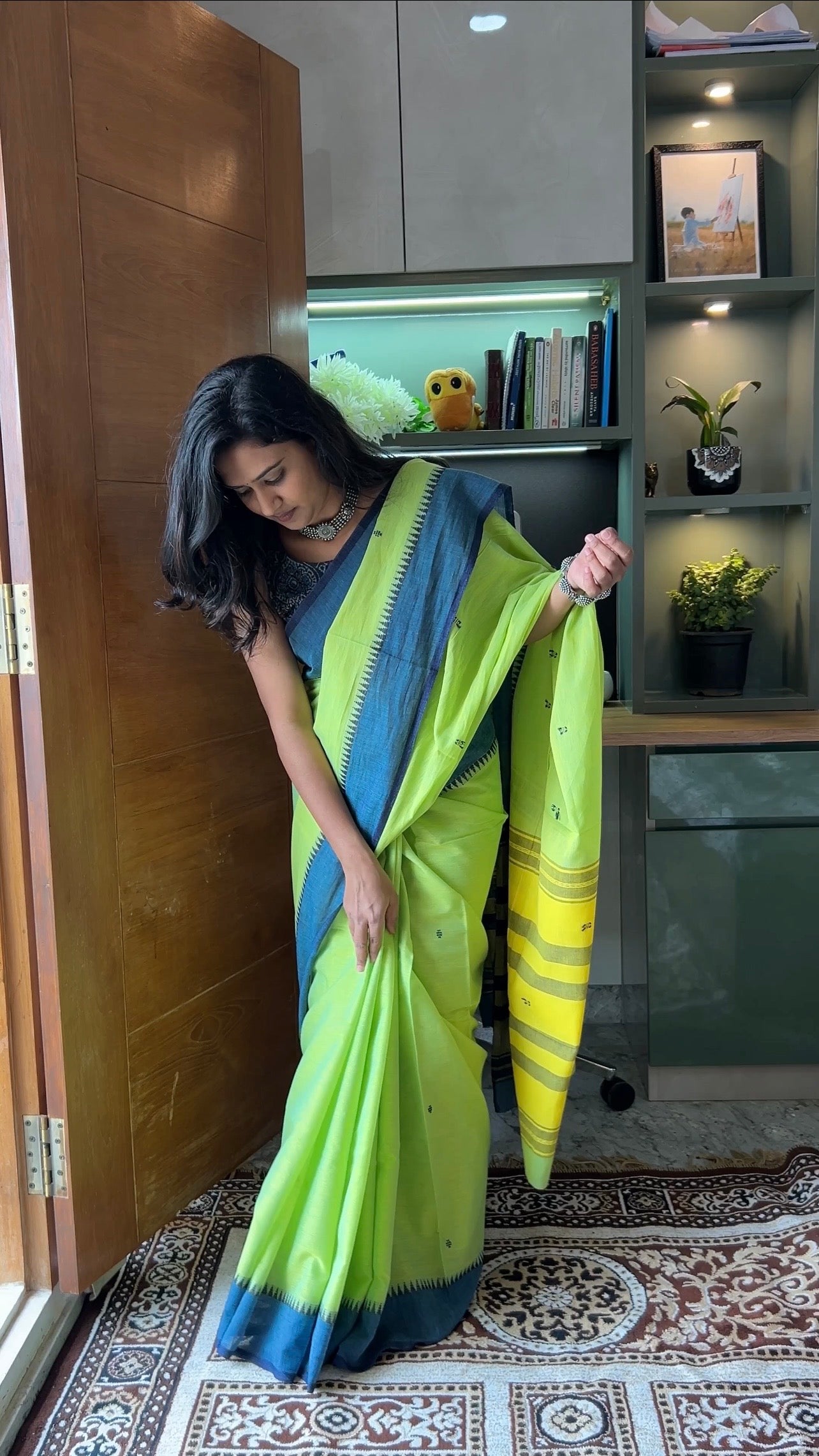 GREEN DHANIAKHALI SAREE