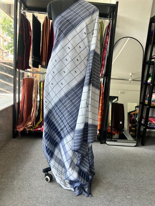 WHITE DHANIAKHALI SAREE