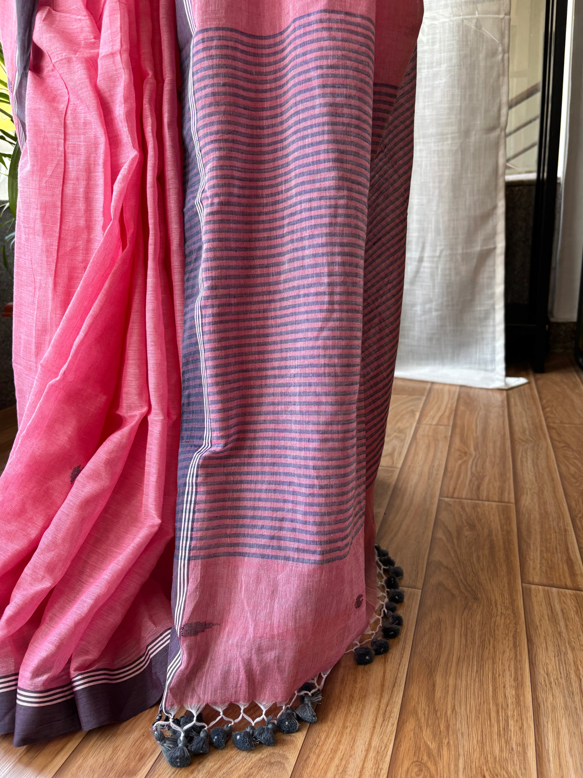 PINK JAMDANI SAREE