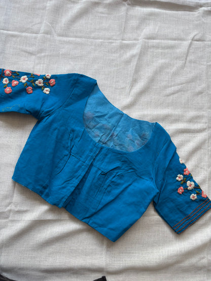Blue Embroidered blouse