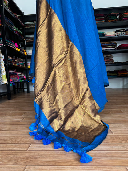 BLUE ACRYLIC SAREE