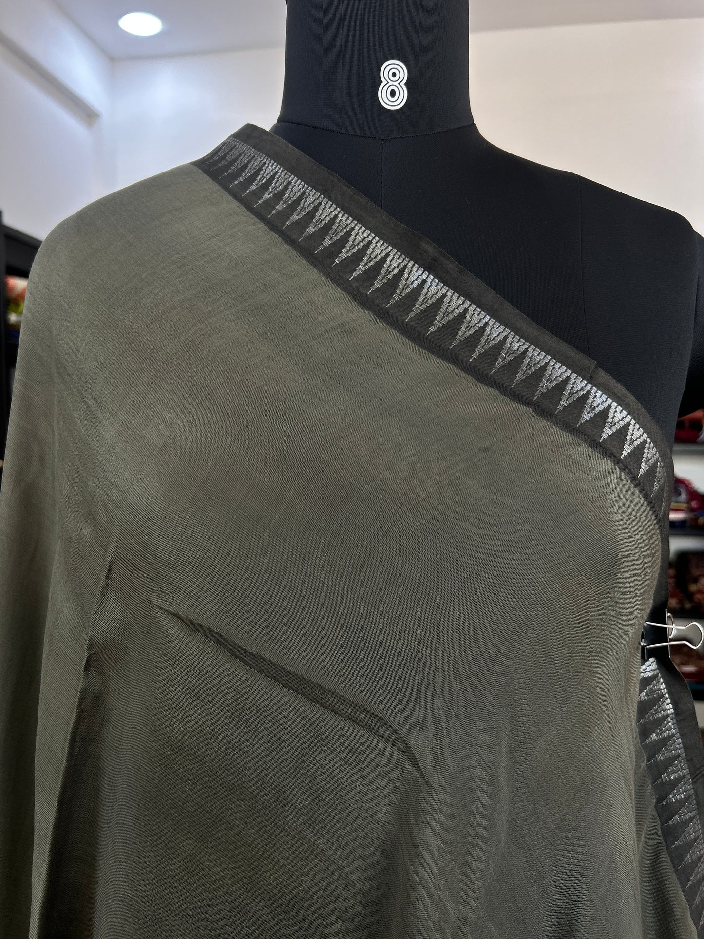 Grey kalamkari saree