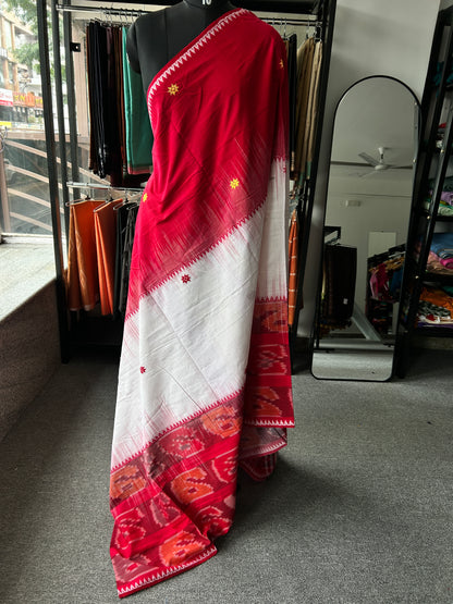 RED DHANIAKHALI SAREE
