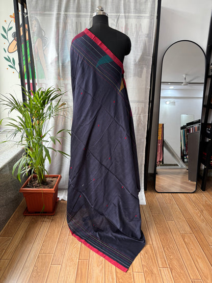 BLUE JAMDANI SAREE