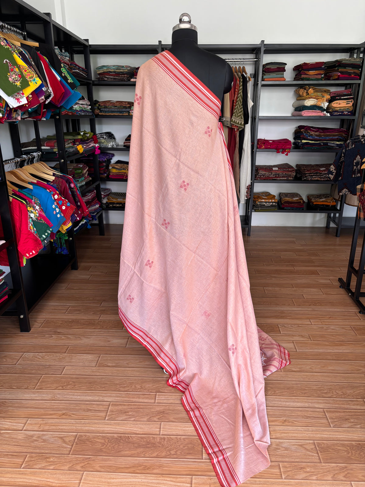 RED BHUJODI SAREE