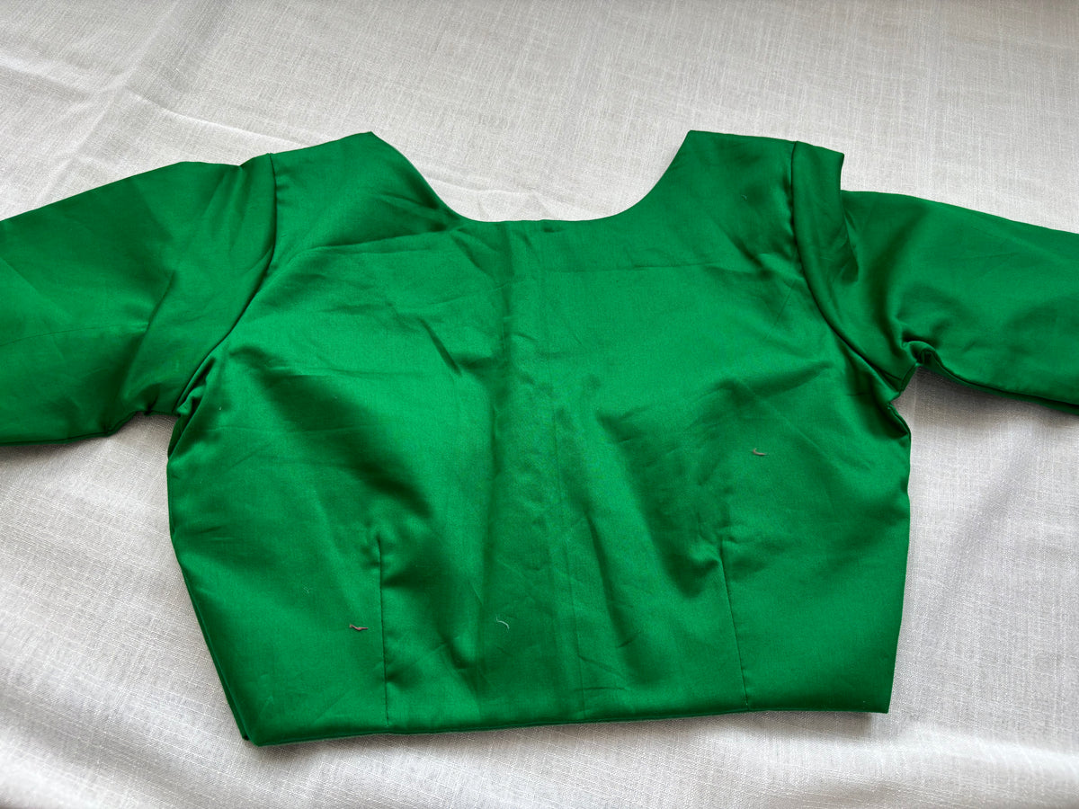 GREEN COTTON BLOUSE