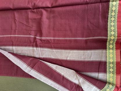BROWN NARAYANPET SAREE