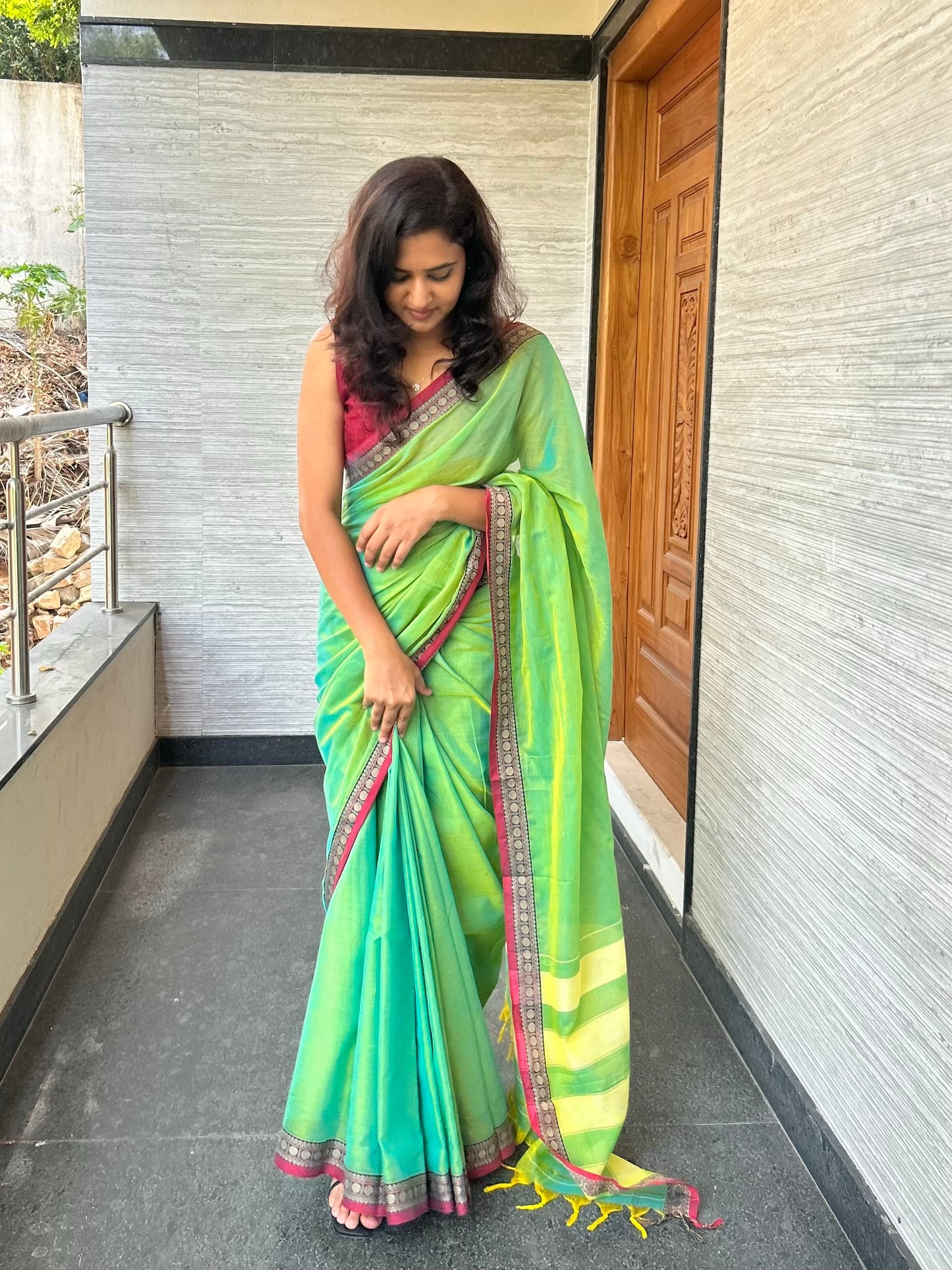 GREEN NARAYANPET SAREE