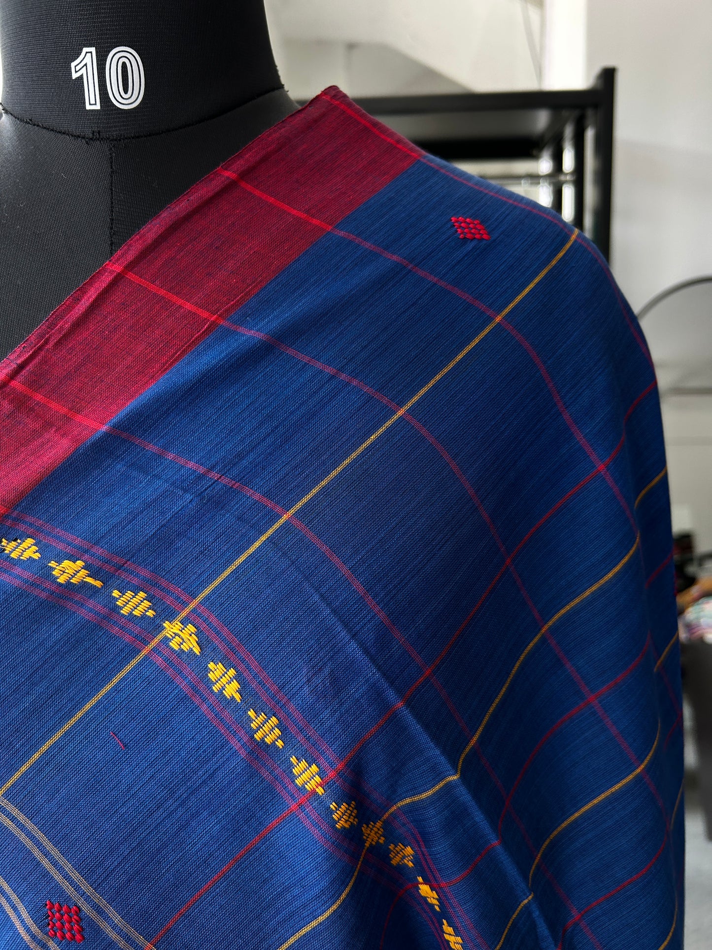 BLUE DHANIAKHALI SAREE