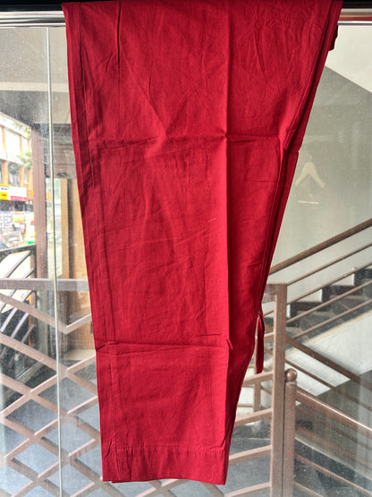 RED GAMTHI COTTON SUIT