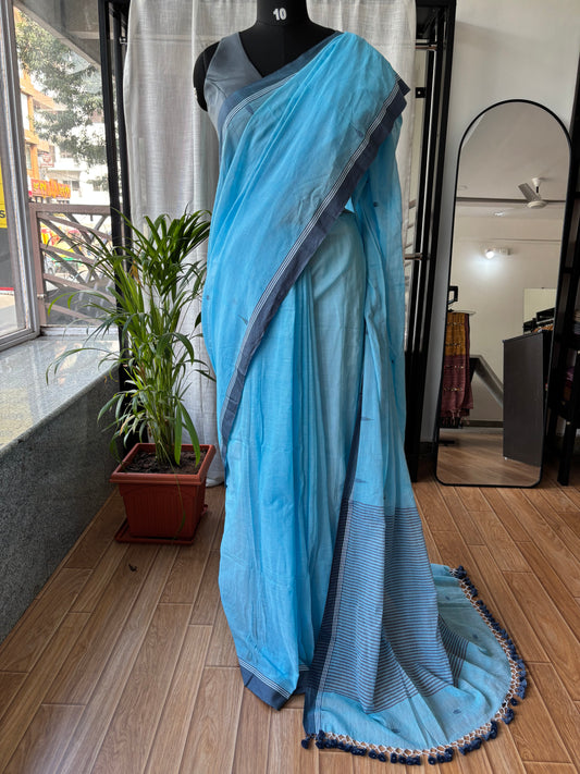 BLUE JAMDANI SAREE