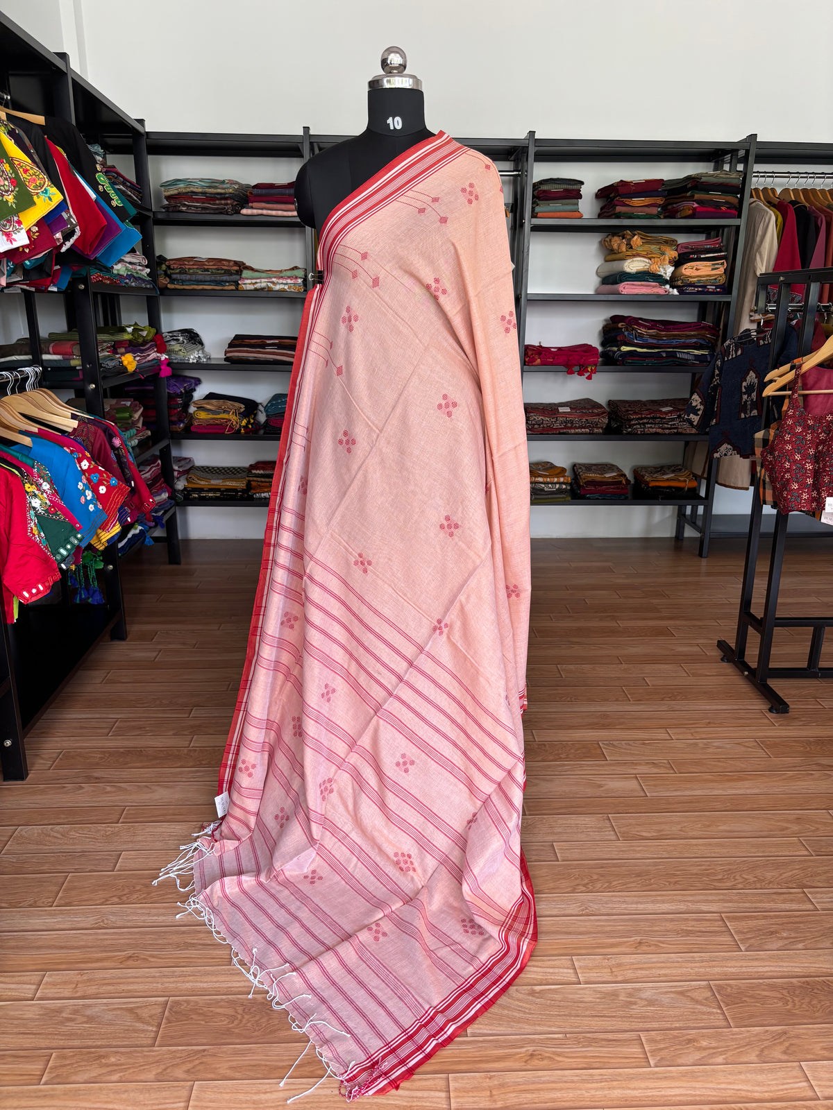 RED BHUJODI SAREE