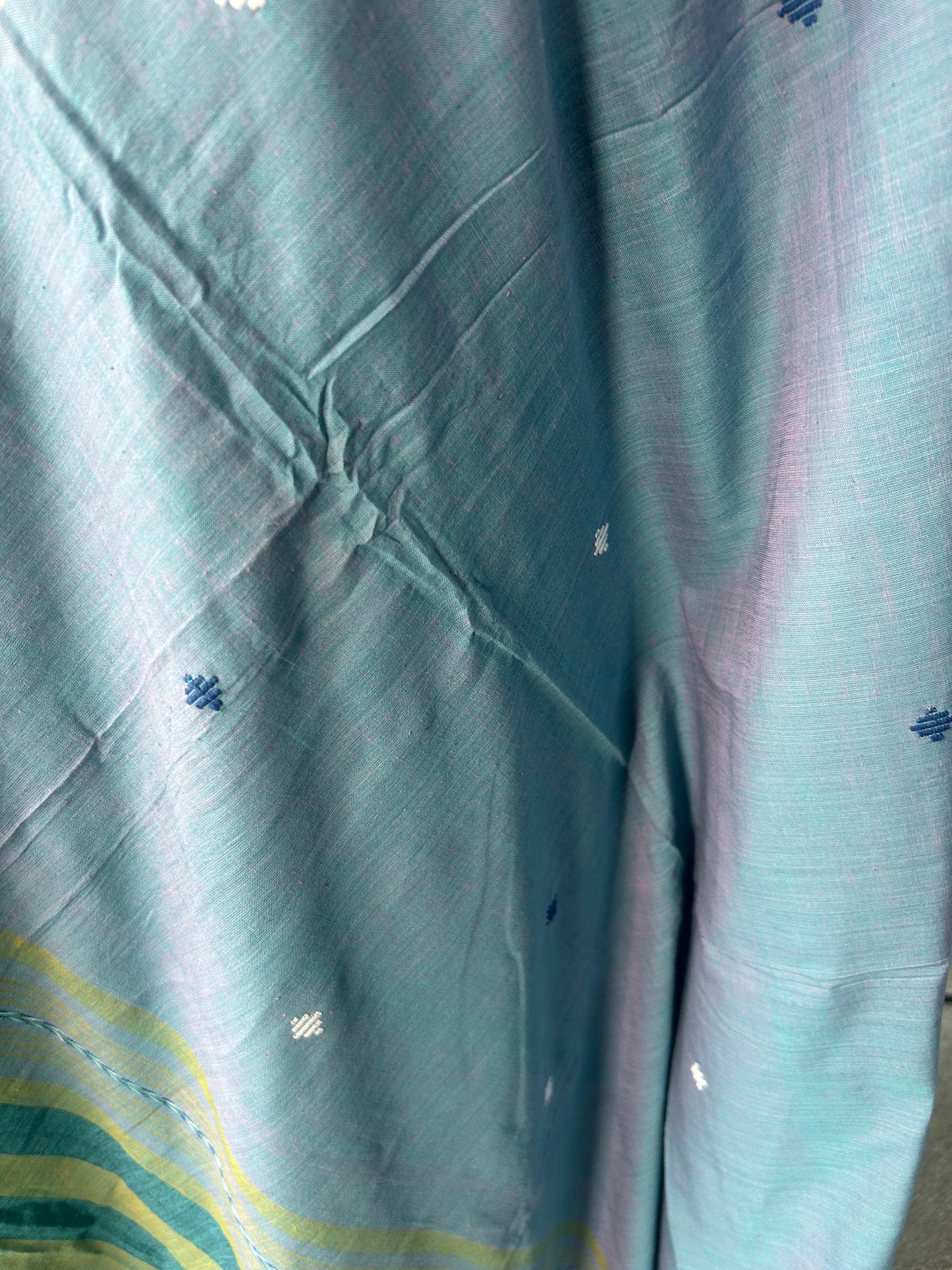 TEAL DHANIAKHALI SAREE