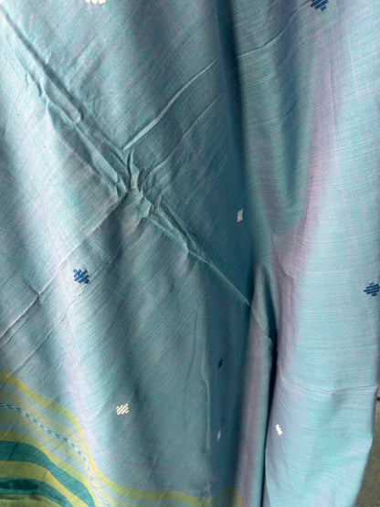 TEAL DHANIAKHALI SAREE