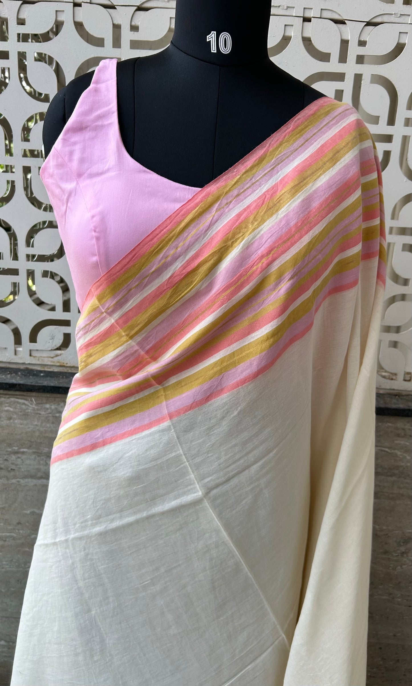 WHITE MUL SAREE
