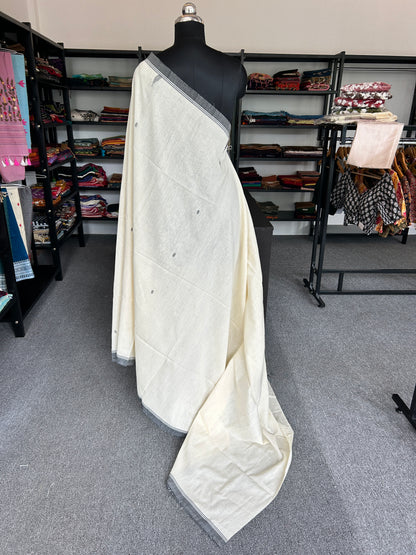 WHITE JAMDANI SAREE