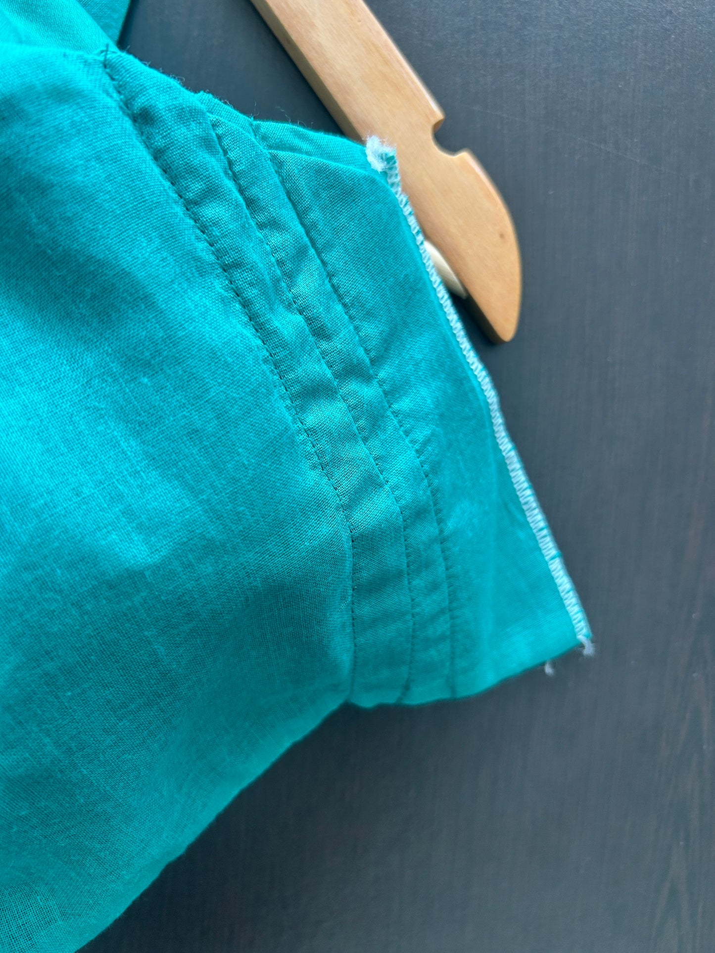 Green boho embroidered blouse