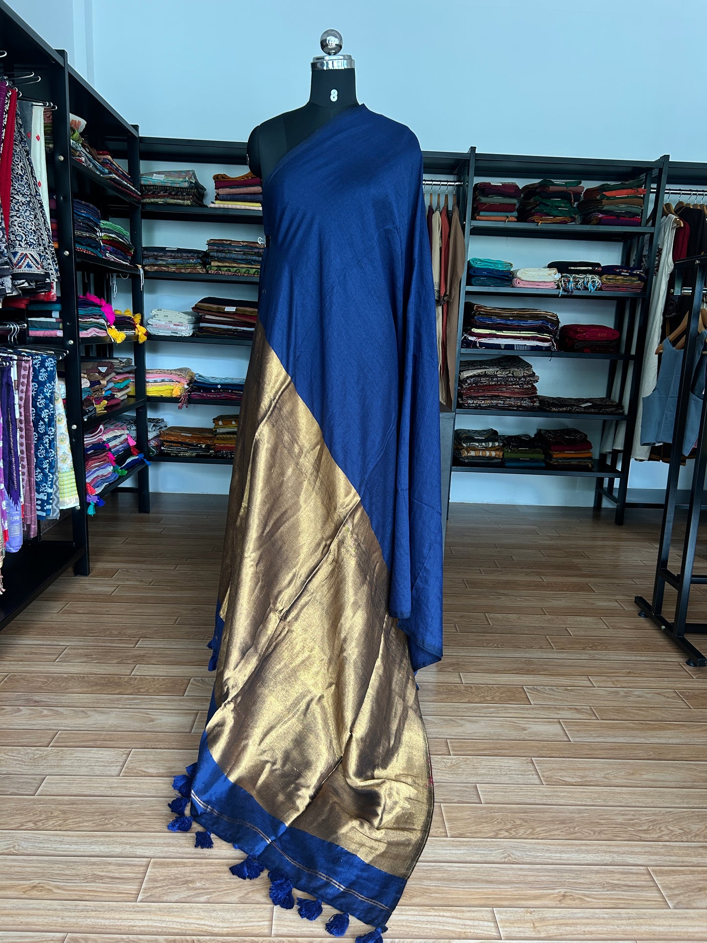 NAVY BLUE ACRYLIC SAREE