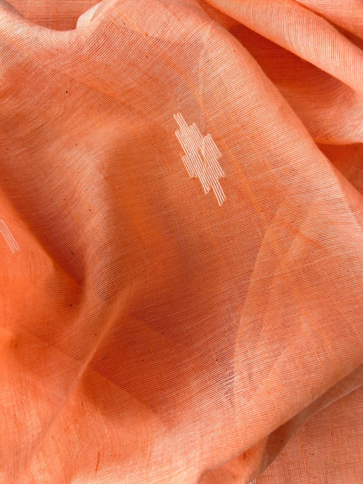 PEACH MUL JAMDANI SAREE