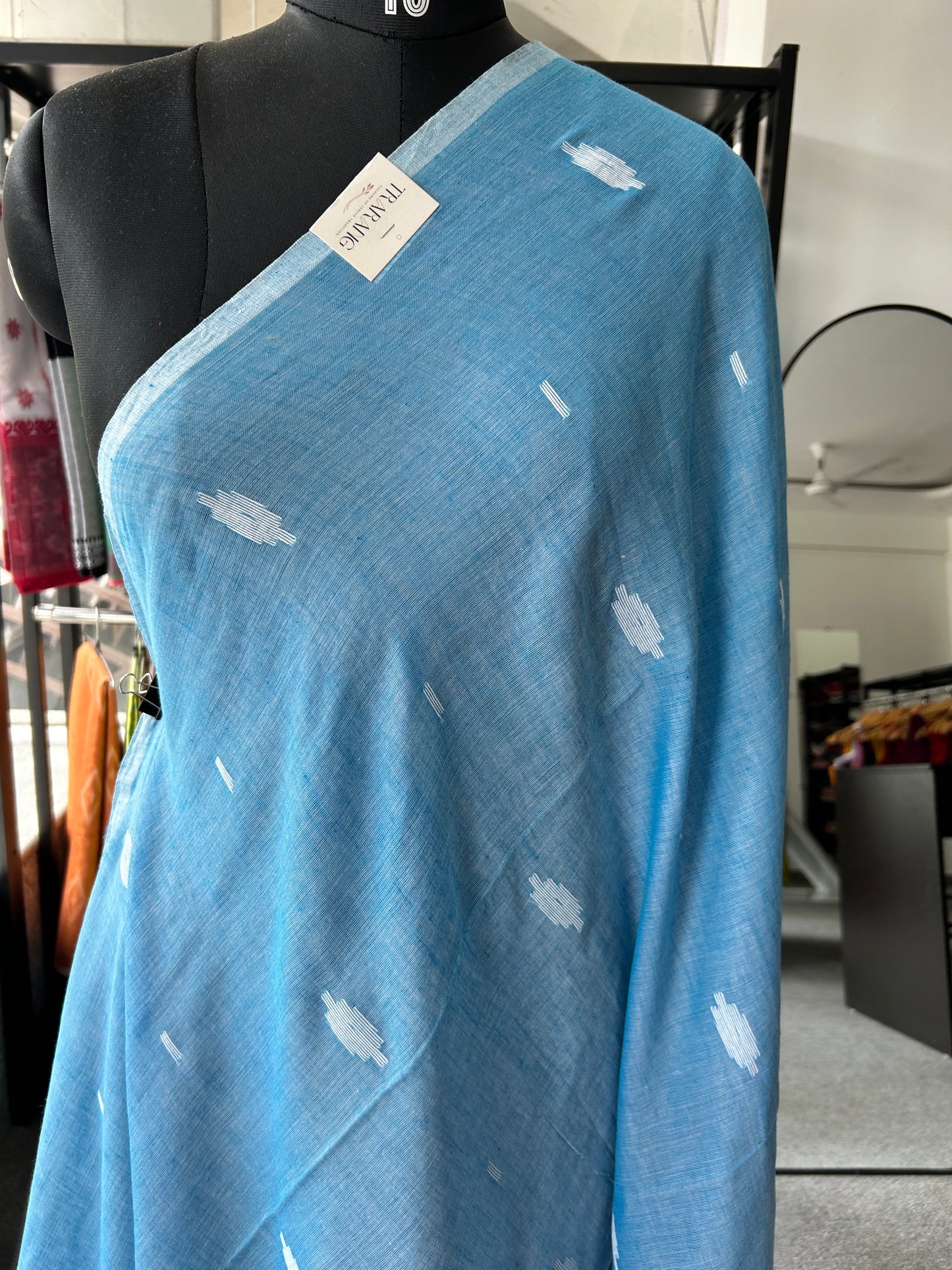 BLUE MUL JAMDANI SAREE